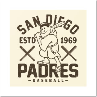 Retro San Diego Padres 1 by Buck Tee Posters and Art